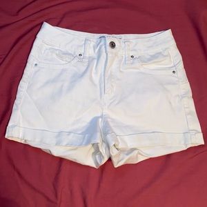 White Denim Shorts
